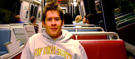 Andrew Stone sitting on Metro
