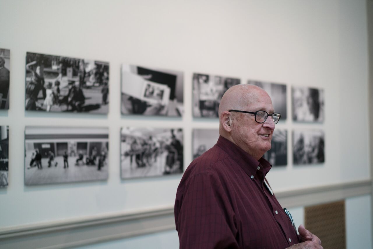 Frank Lawrence looks over 