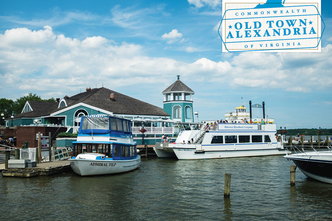 Getting to Know the DMV: Old Town Alexandria ; Alexandria Waterfront with boats in water