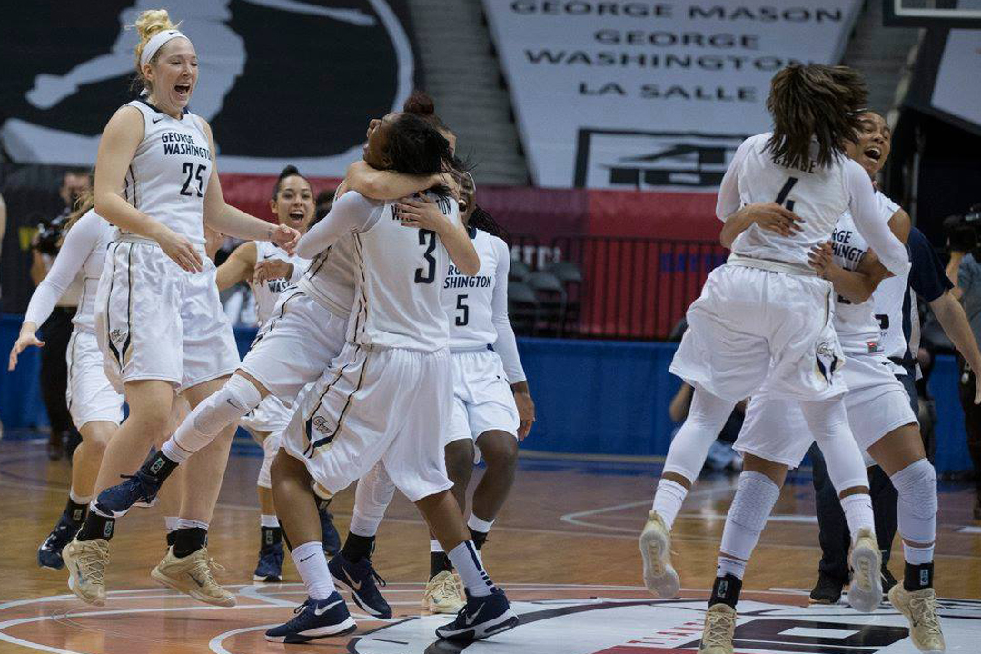 GW Women's Basketball Wins Back-to-Back Atlantic 10 Championships