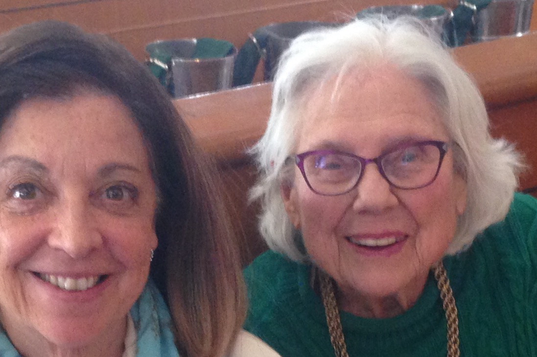 Dianne Sherman and Jane Highsaw celebrate Ms. Highsaw's 95th birthday. (Courtesy Dianne Sherman)