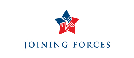 graphical representation of Joining Forces with red and blue star