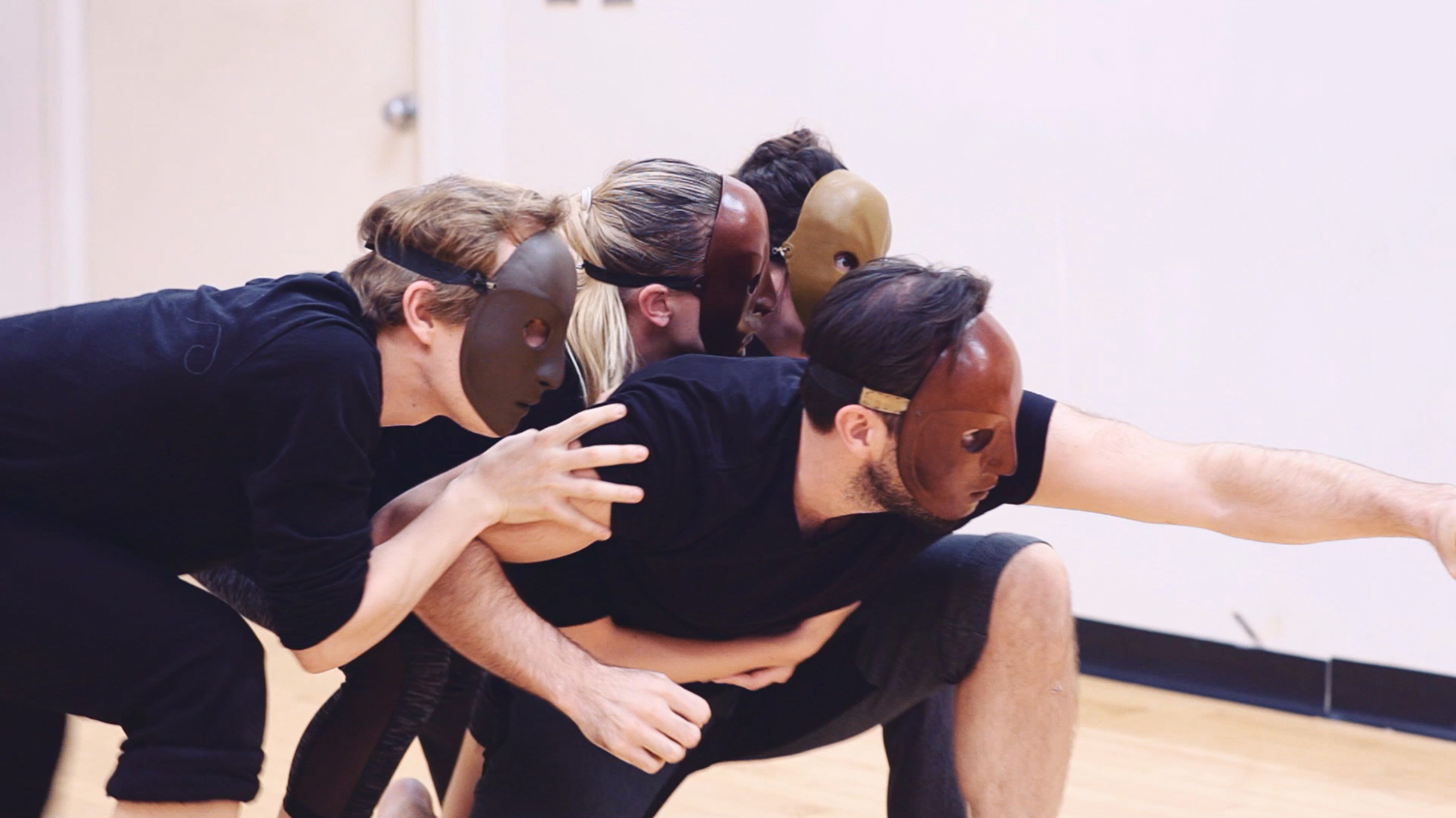 Acting students in mask class