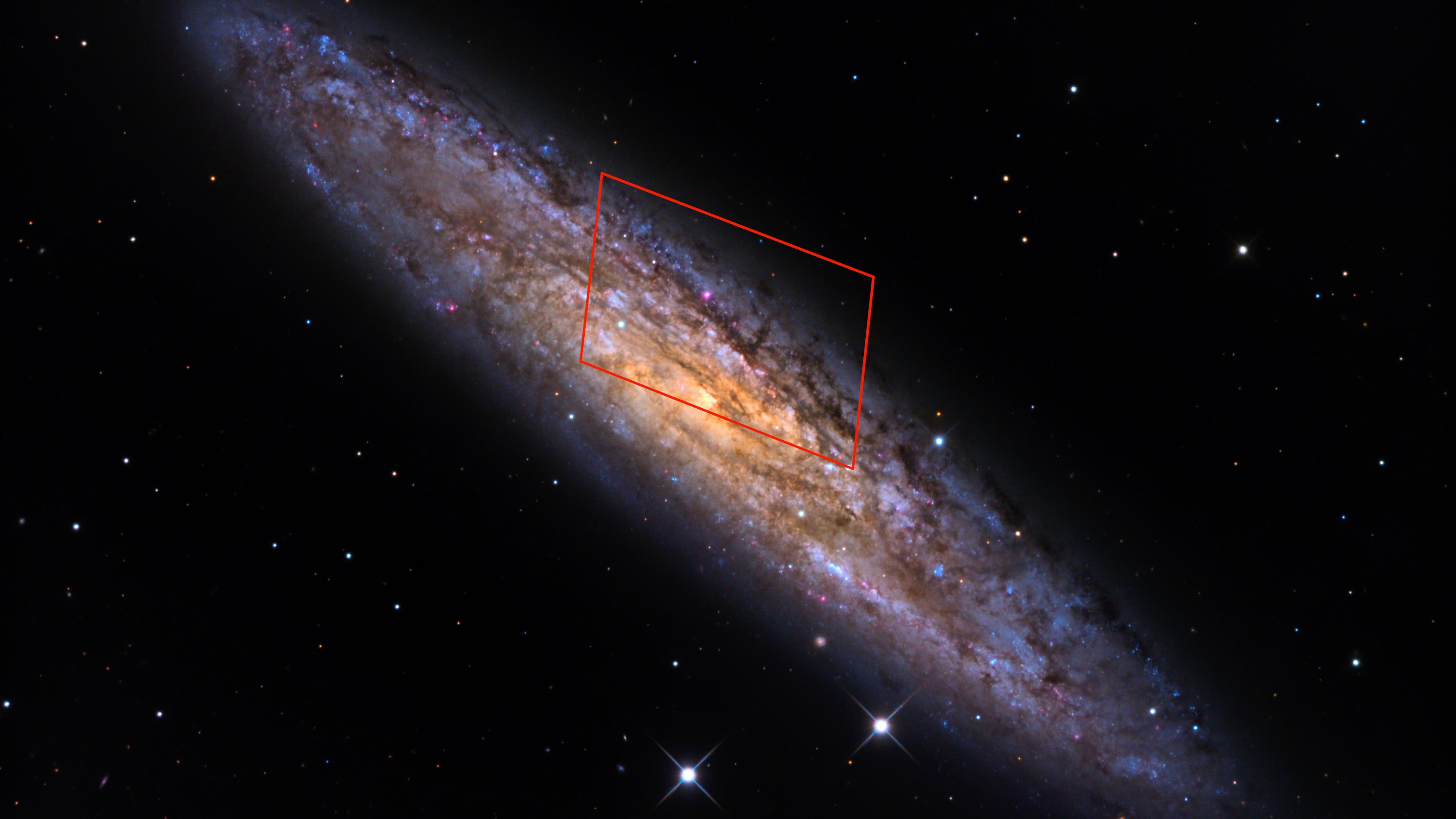 NASA established the April burst's possible location in galaxy NGC 253,  about 11.4 million light-years away. 