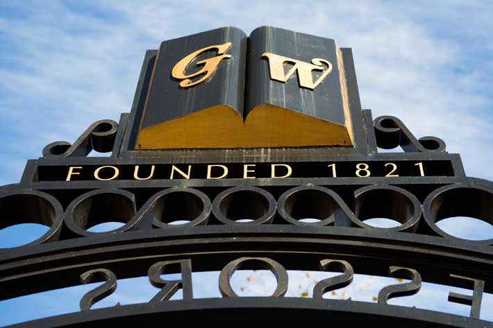 GW campus gate