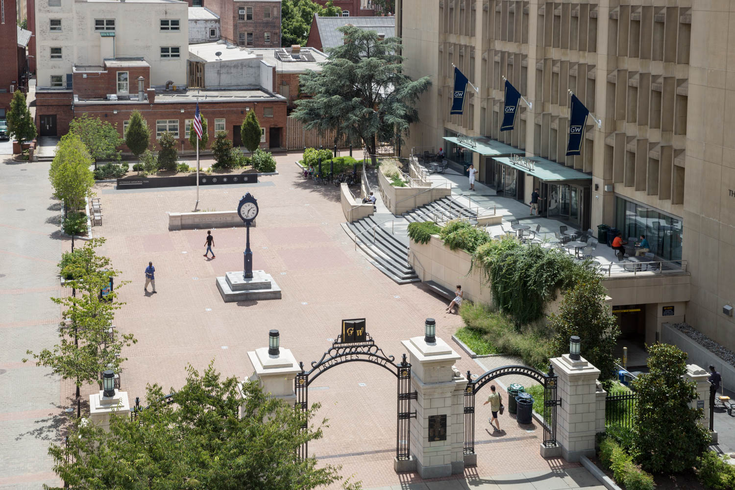 view of Kogan Plaza from window
