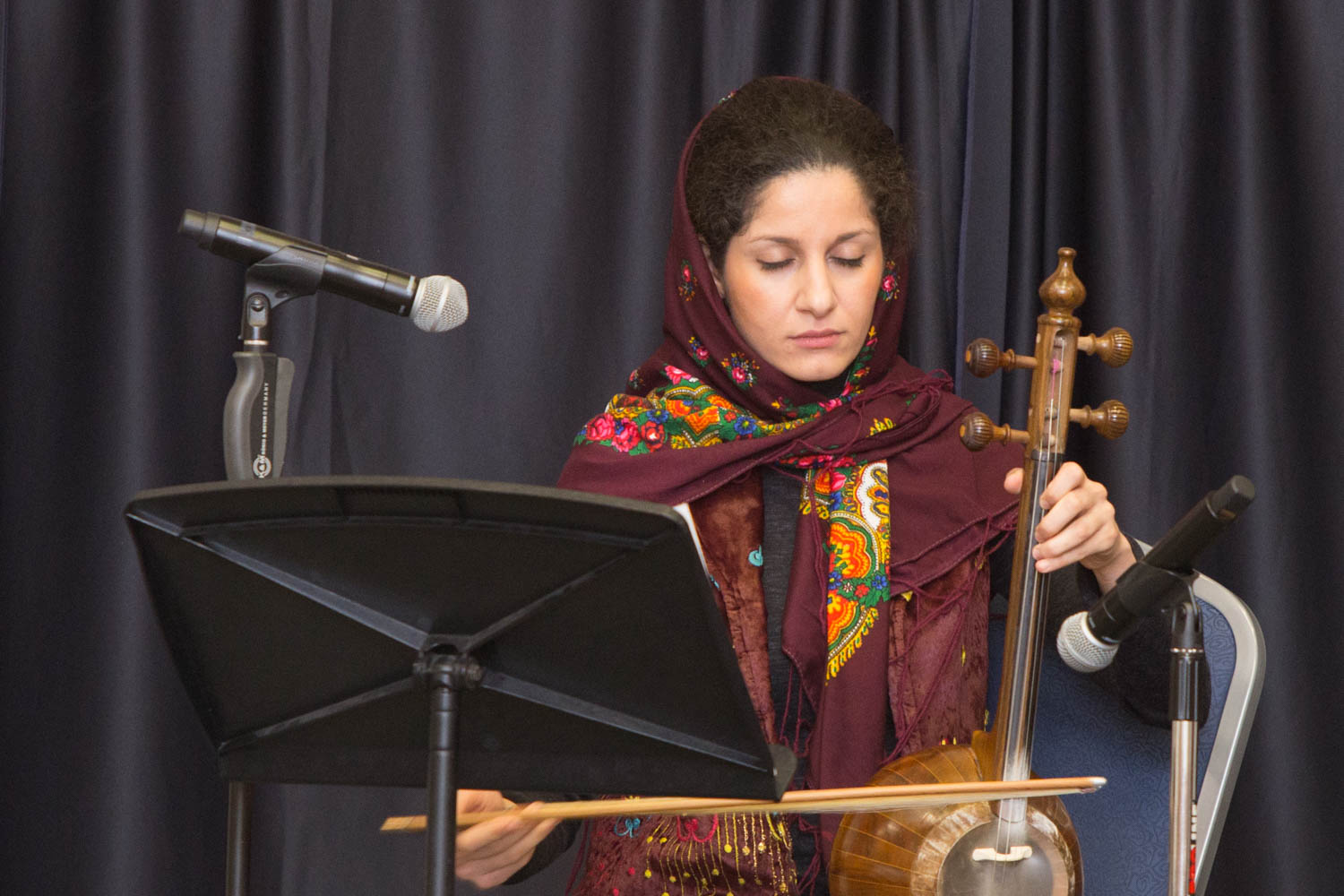 For the Interfaith Dinner's benediction, graduate student Rana Shieh combined Gregorian chant with Persian classical music. 