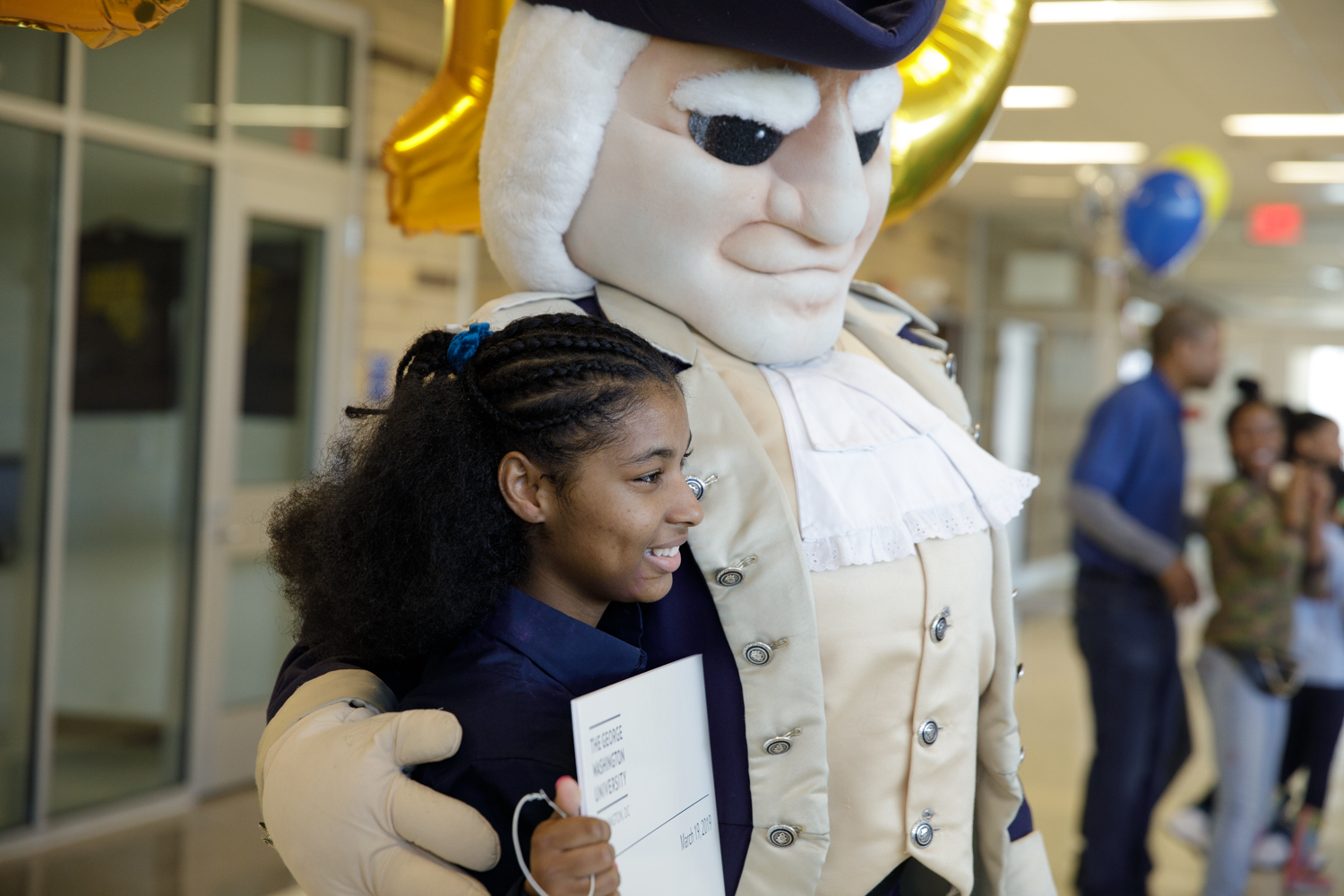 mascot George with SJT winner
