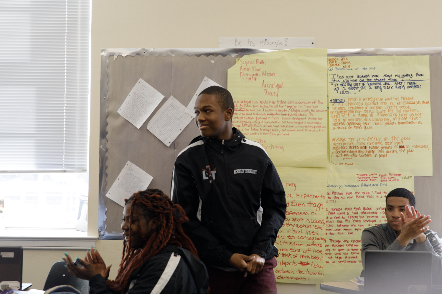 SJT winner smiles in classroom