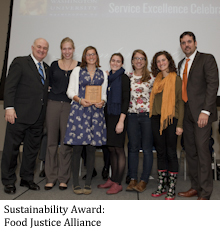 group of Service Excellence award winners, the Food Justice Alliance