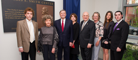 Steven Knapp celebrates refurbished Smith Center with donors and members of the university community
