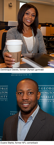 Dominique Dawes and Duanne Starks