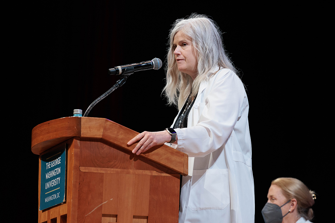 Keynote speaker Julie Bauman, Director of GW Cancer Center and Associate Dean of Cancer