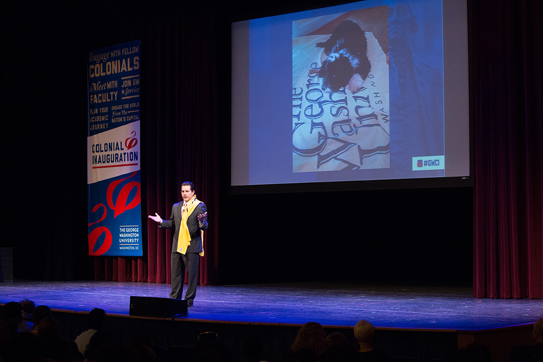 Peter Konwerski at Colonial Inauguration