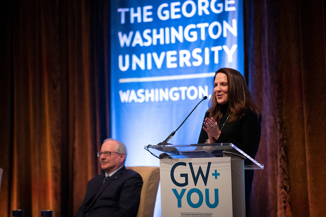  Associate Vice President of Alumni Relations and Annual Giving Patty Carocci offers closing remarks.