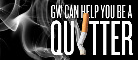 GW can help you be a quitter with graphical representation of cigarette and smoke