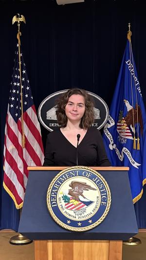 Interning for the Department of Justice was on Alanna Moskowitz's radar since she was a first-year student at GW. (submitted photo)