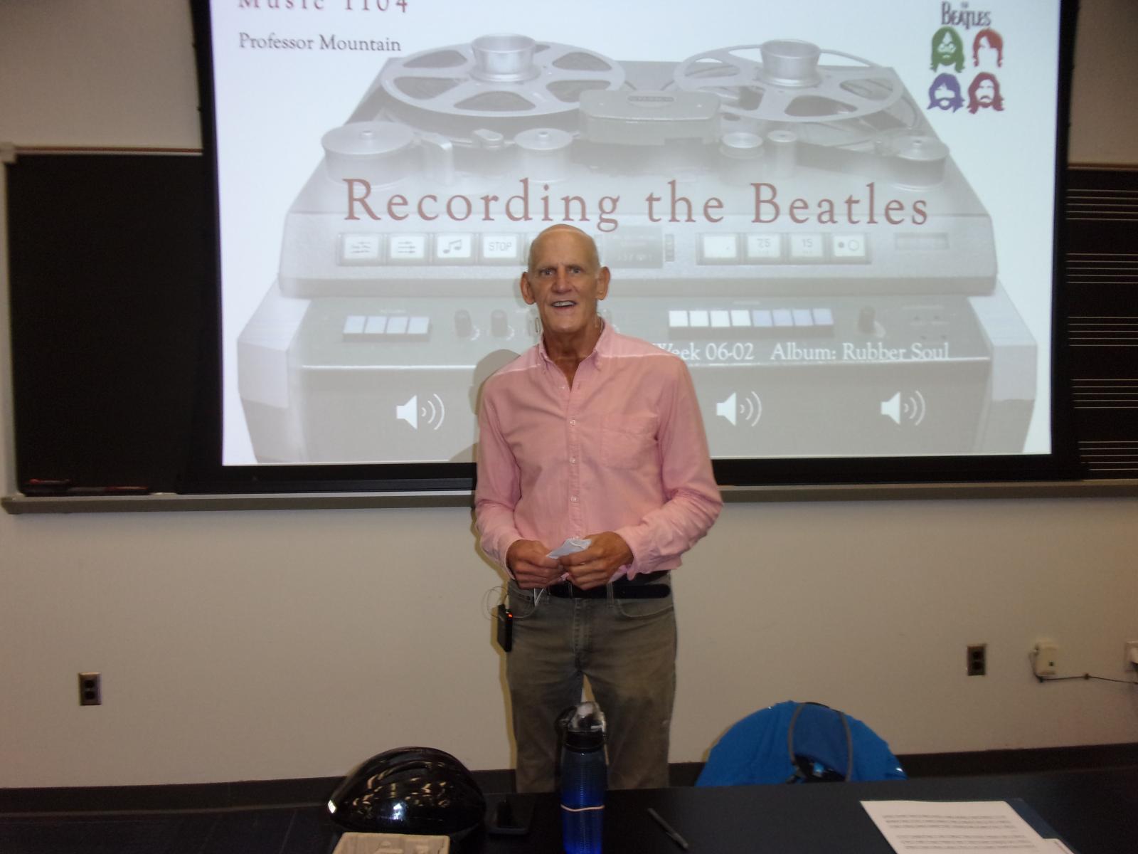 Professor teaching class