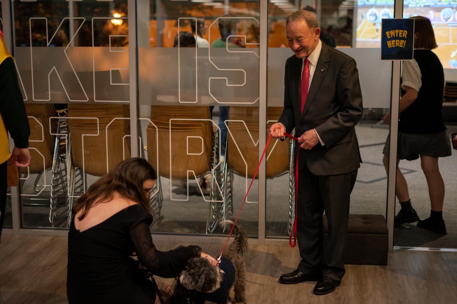 President Wrighton and Spike