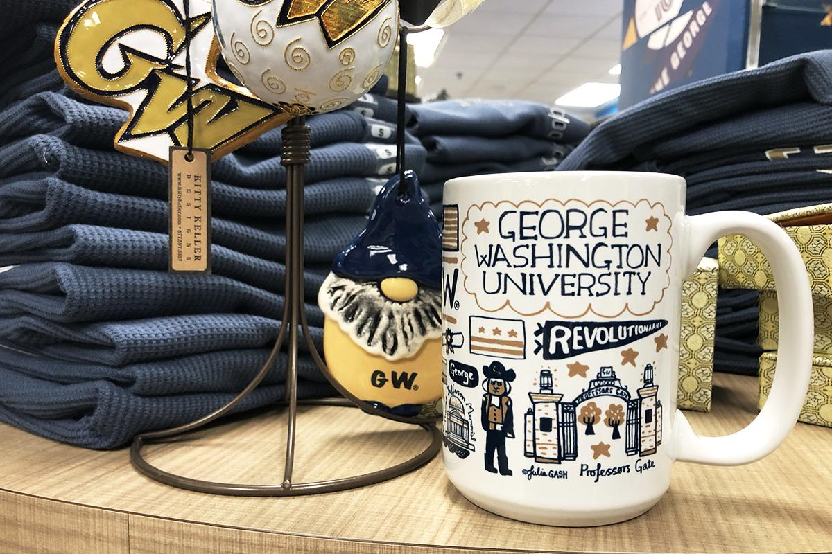 Ornament and mug from the GW Store