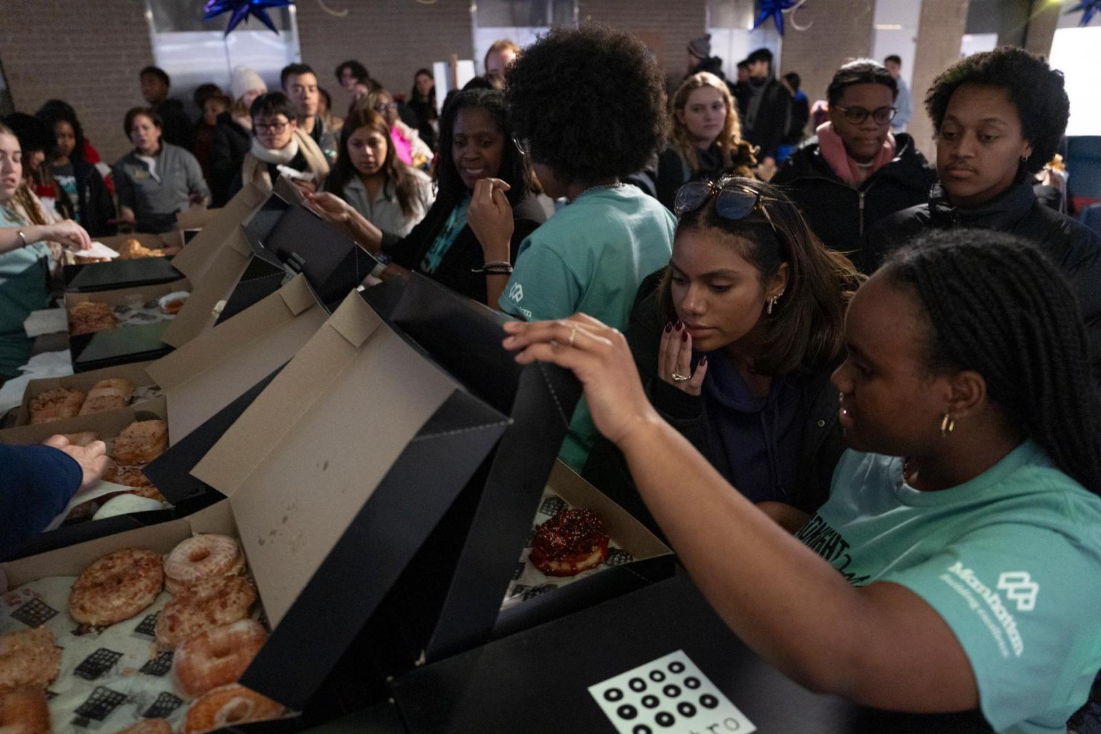 Students at Midnight Breakfast