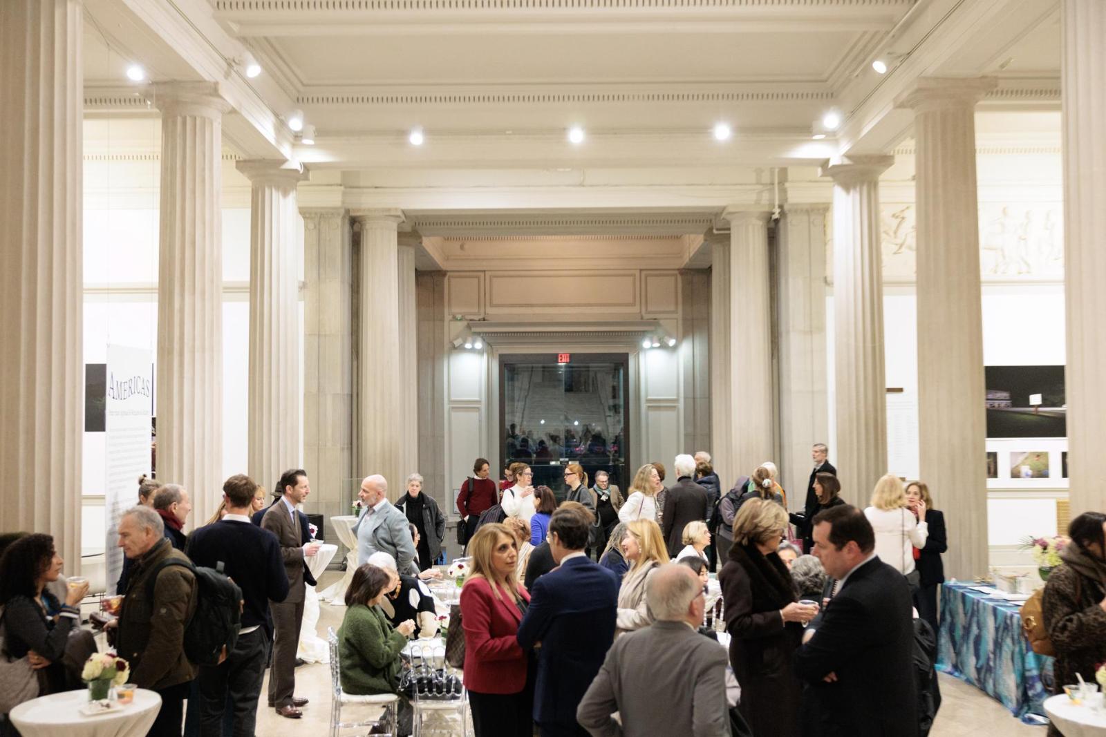 A crowd enjoyed the reception