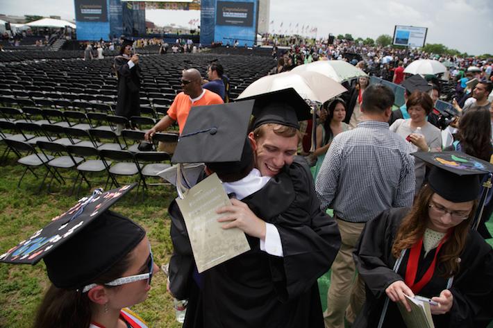 GW Commencement on The Mall 2015