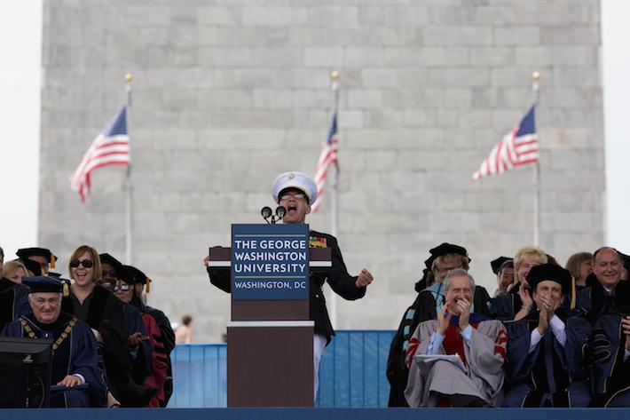 GW Commencement on The Mall 2015