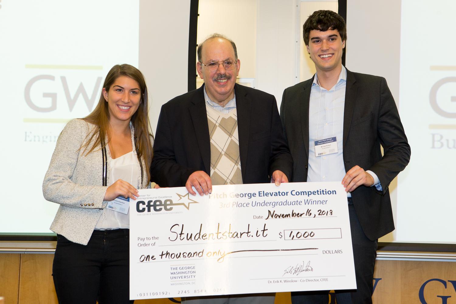 Undergraduate third place winning team StudentStart.it led by Christina Nanfeldt and Michael Rickert