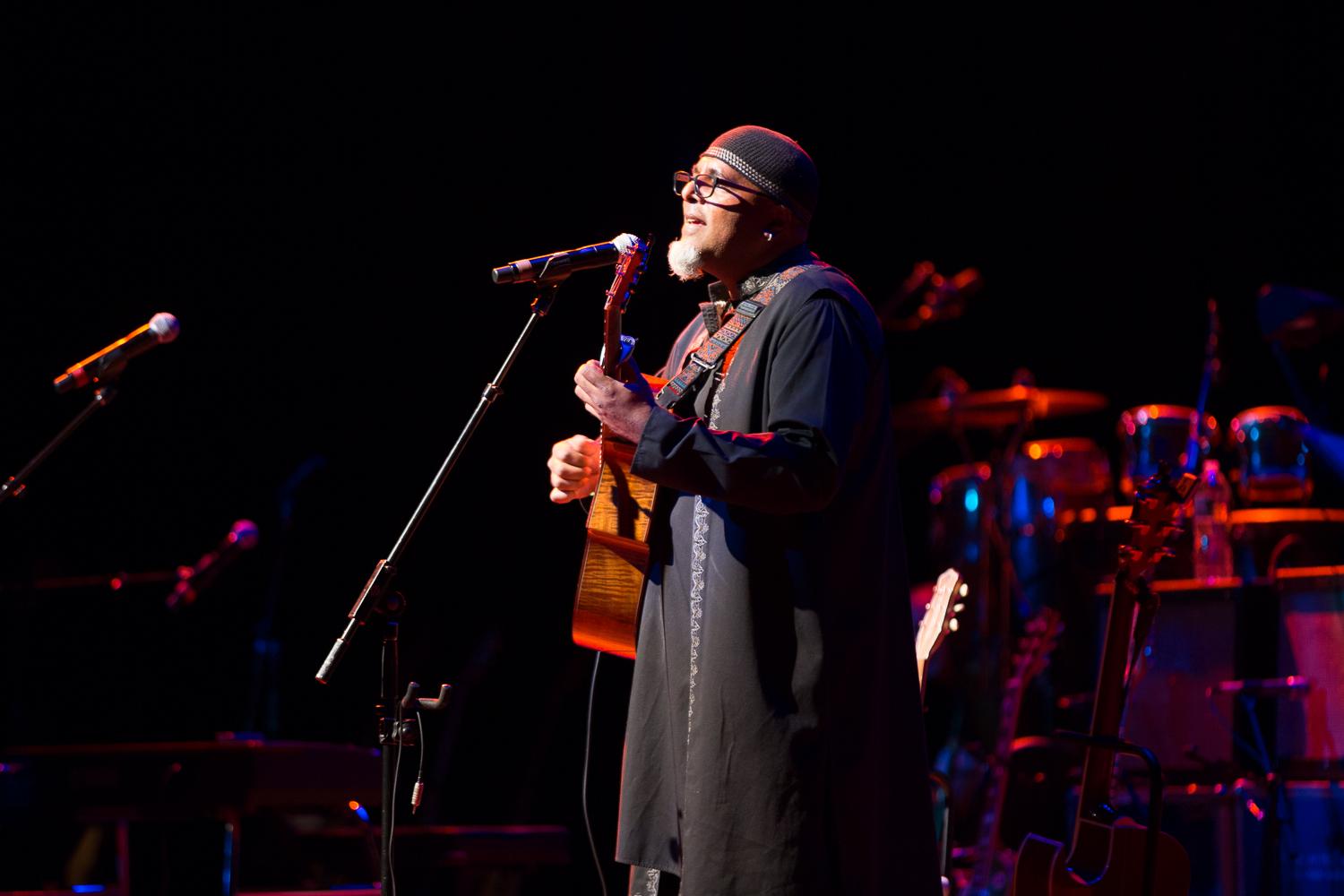 Tom Prasada-Rao sings at Stand for the Troops.
