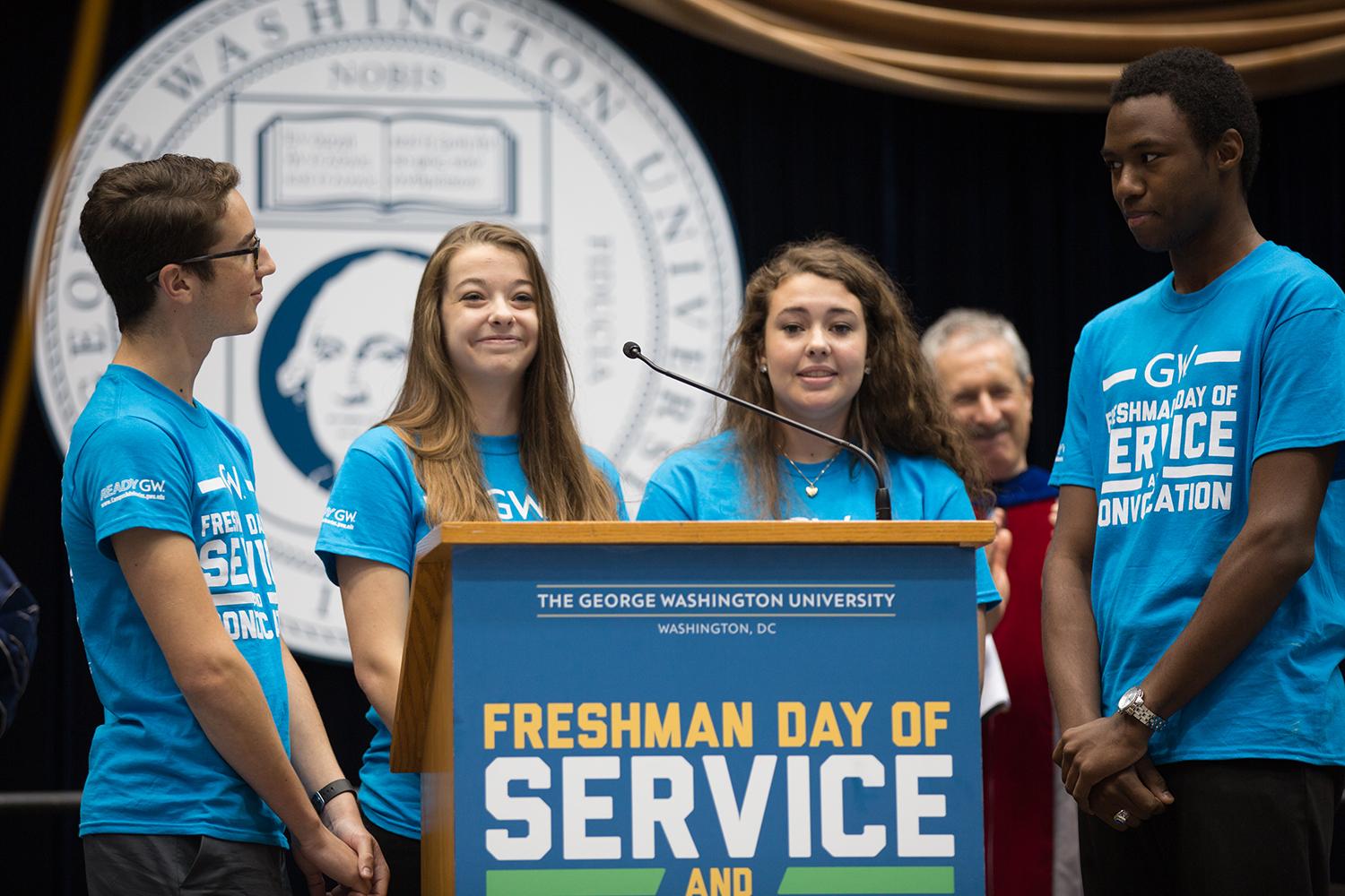The Colonial Quartet sings the National Anthem. (Photo: Zach Marin)