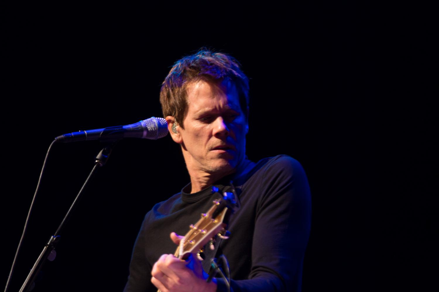 Kevin Bacon leads the band in a song from their upcoming album.