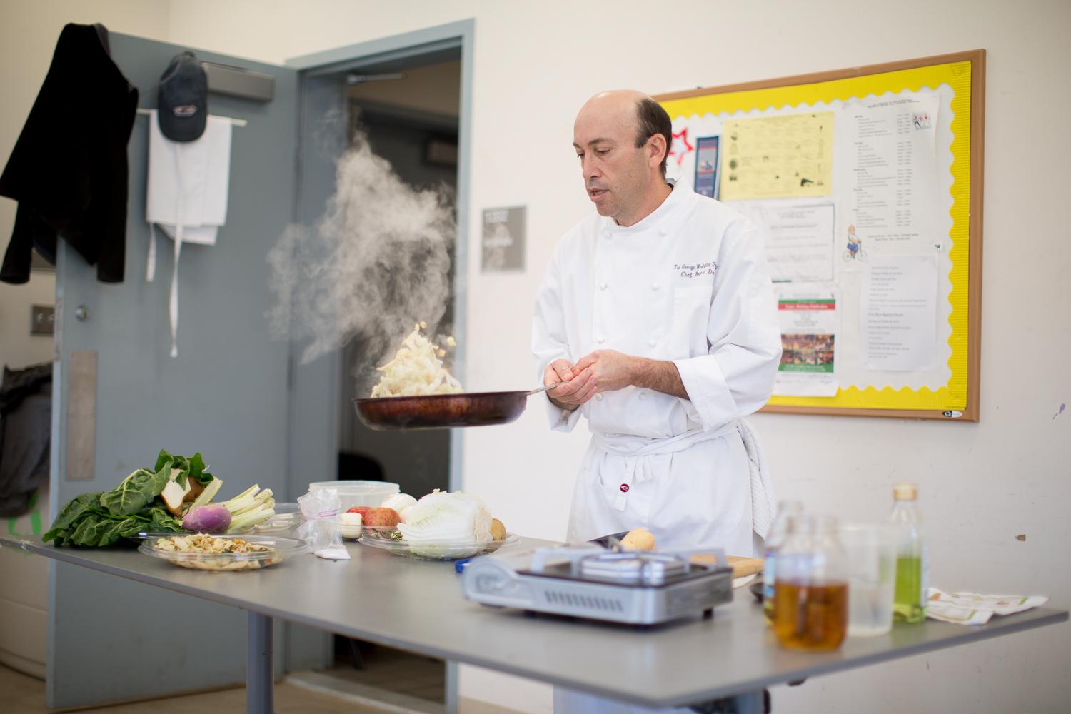 Mr. Donis emphasized light cooking that preserves the 