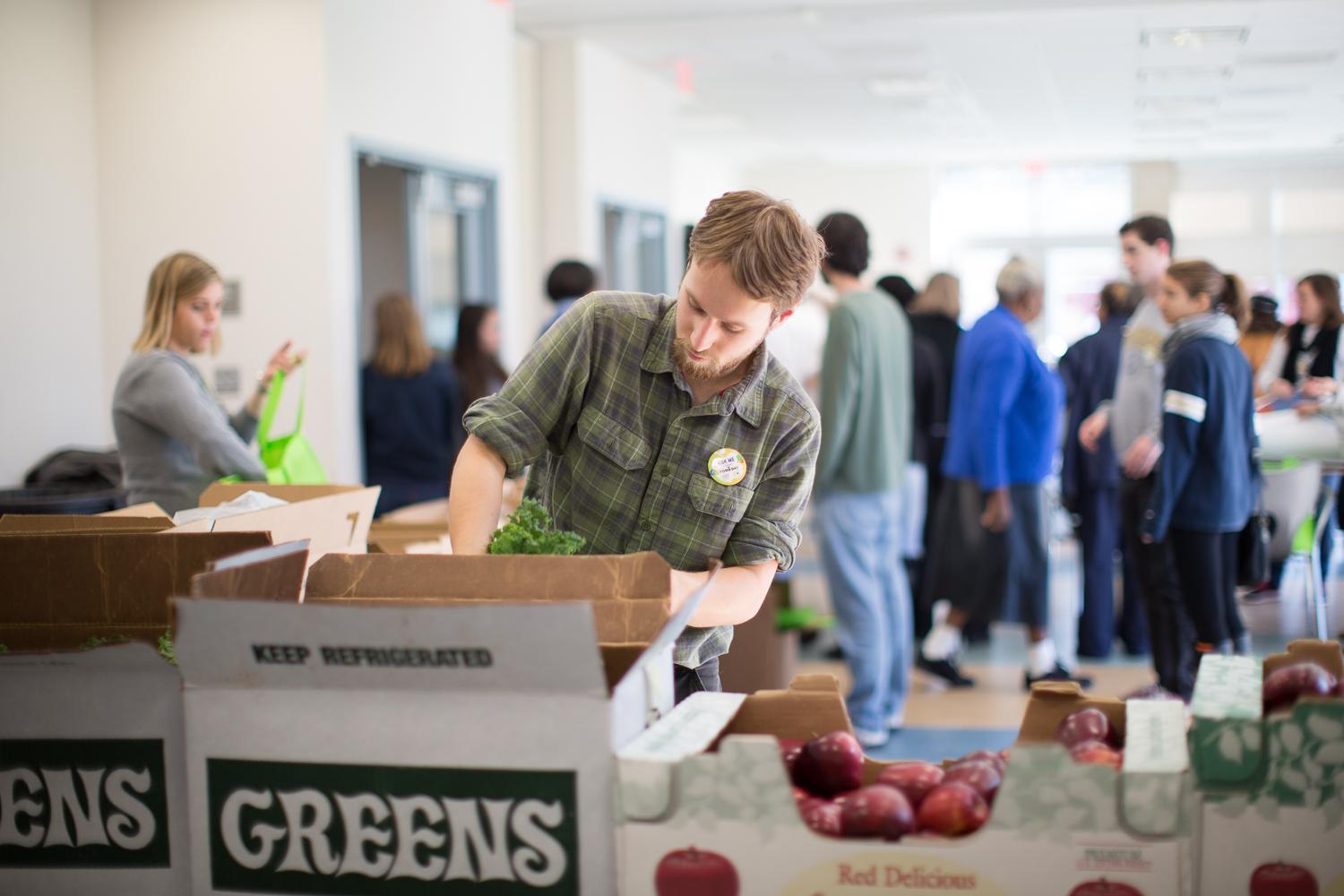 The locally sourced produce was donated by Sodexo, Blue Ridge Produce, Body Fuel Crunch and other businesses.