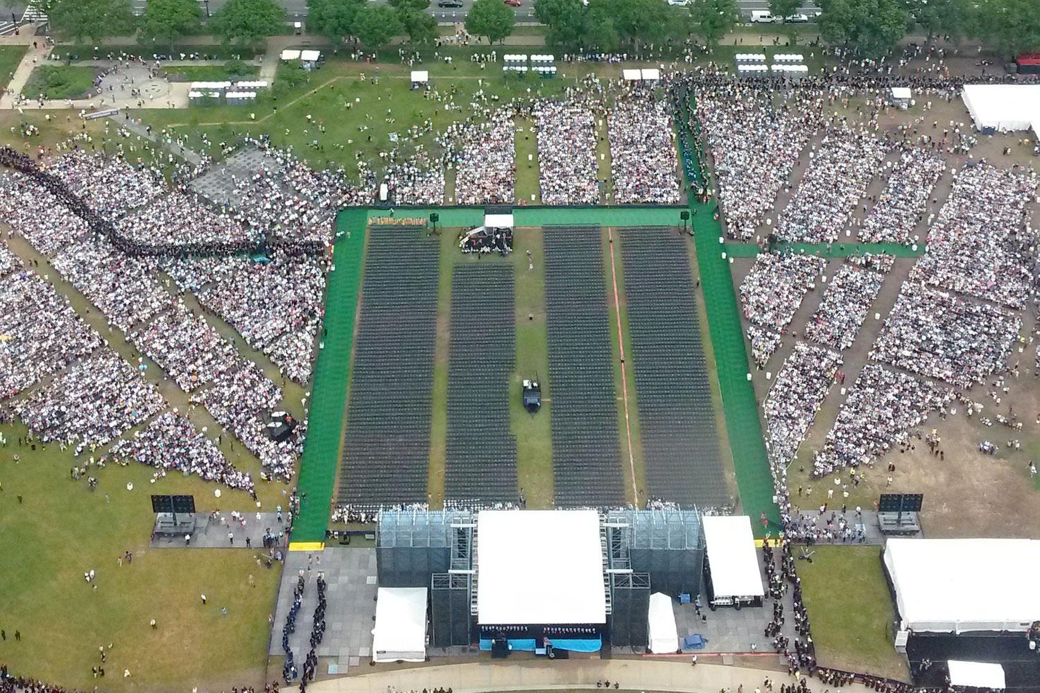 GW Commencement on The Mall 2015