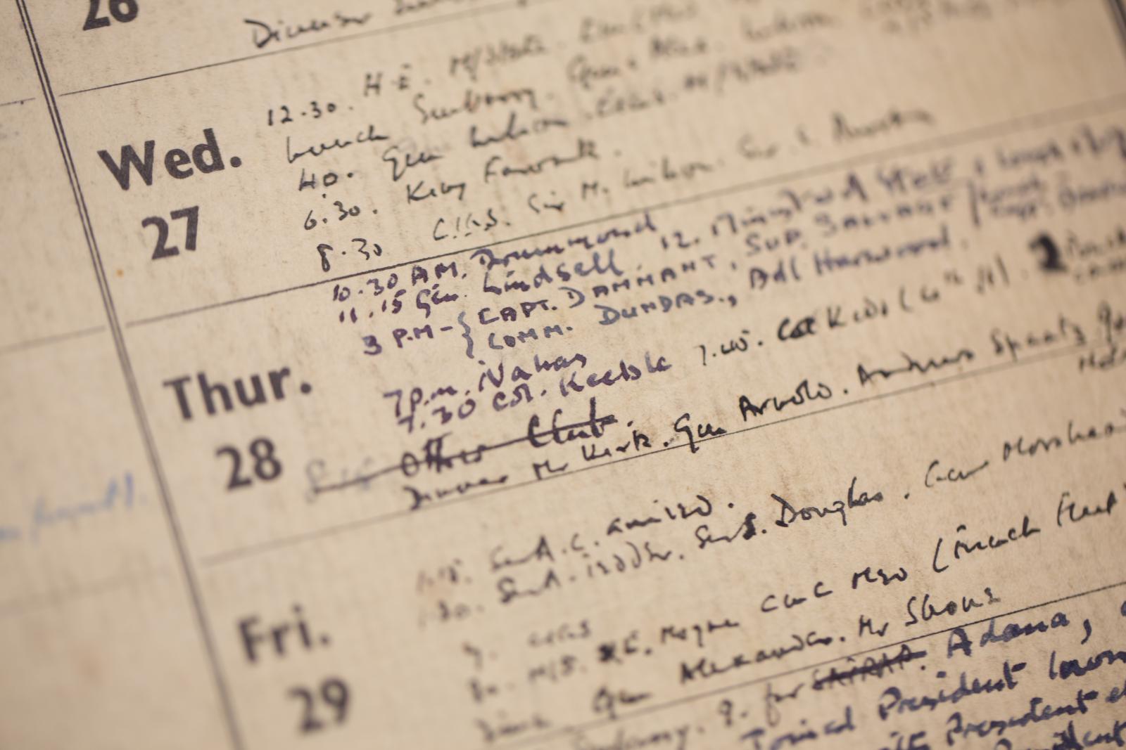 Winston Churchill s Daily Calendar Provides a Different Look at World