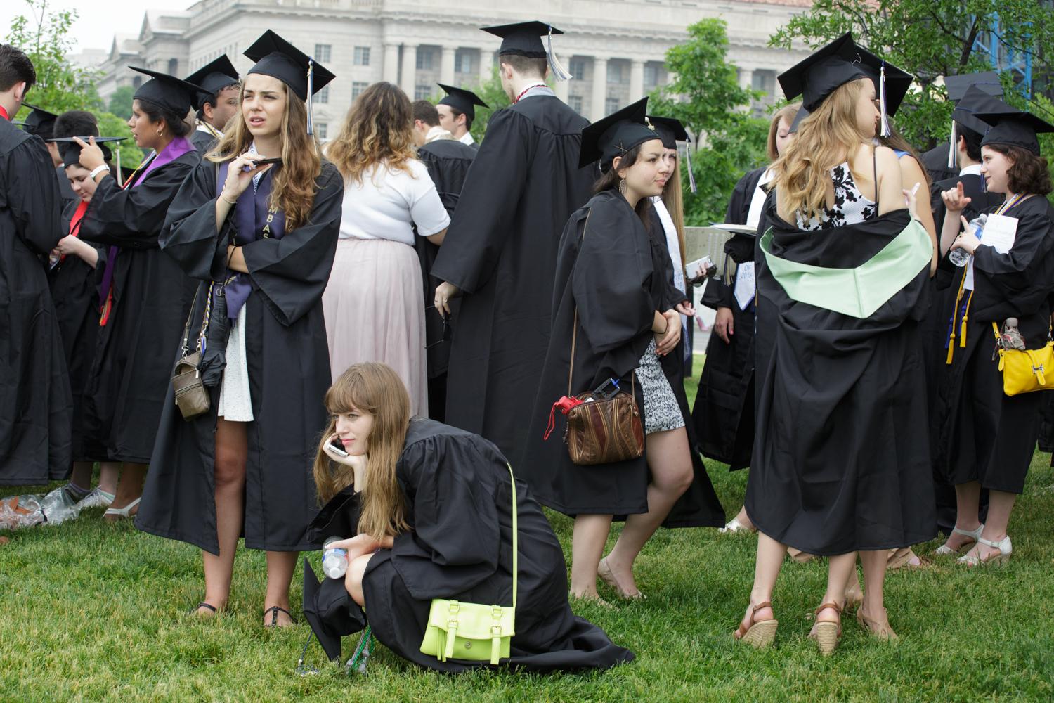 GW Commencement on The Mall 2015