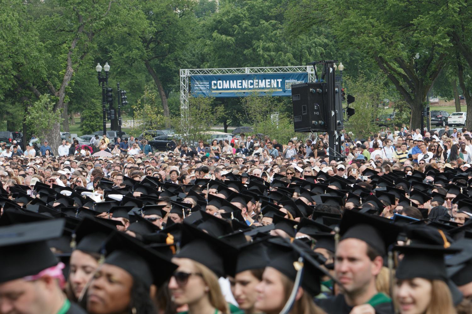 GW Commencement on The Mall 2015