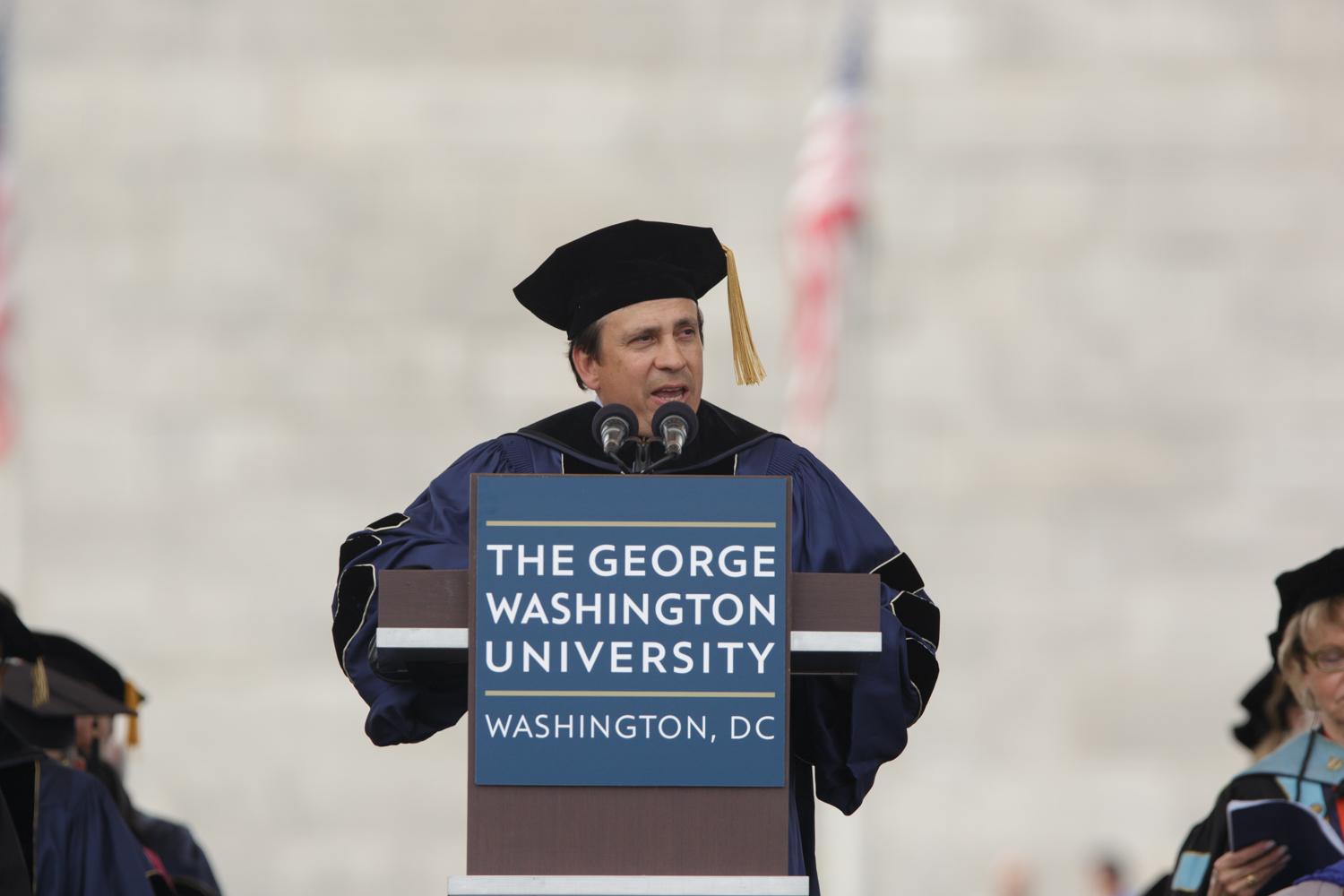 GW Commencement on The Mall 2015