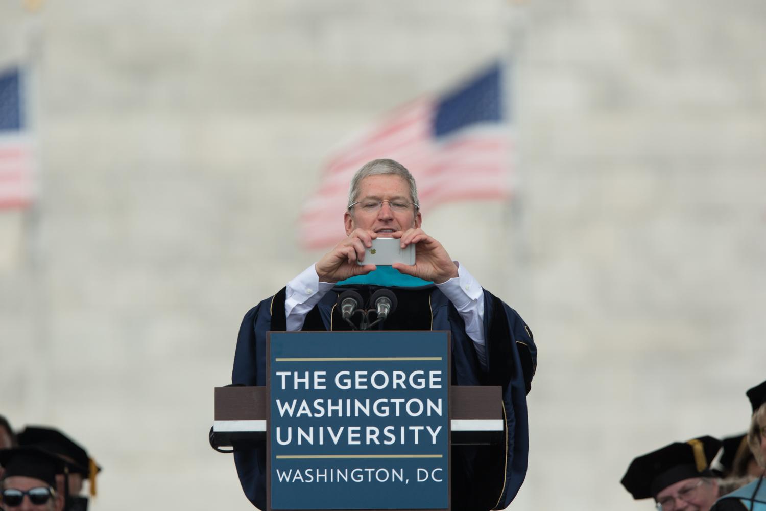 GW Commencement on The Mall 2015