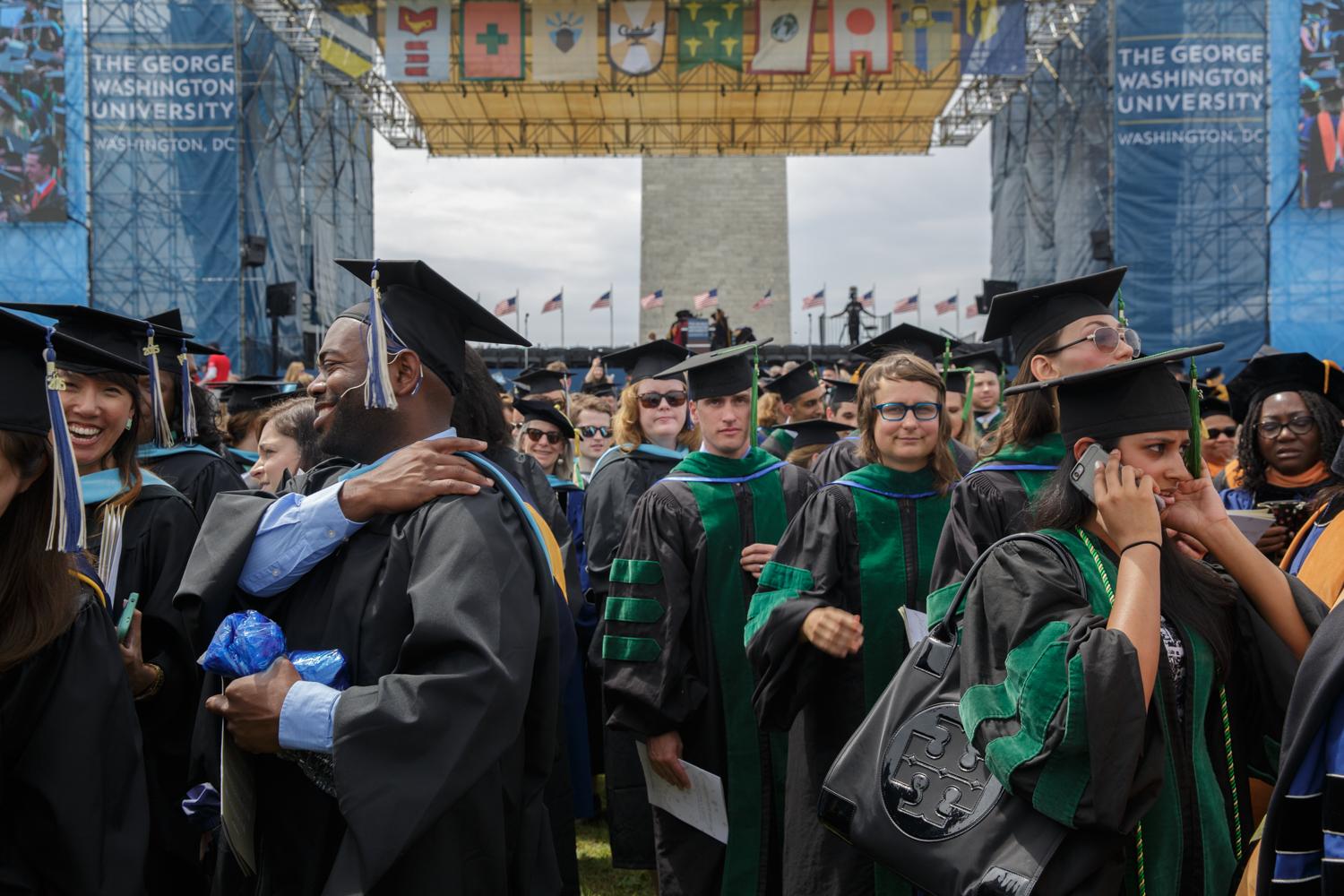 GW Commencement on The Mall 2015