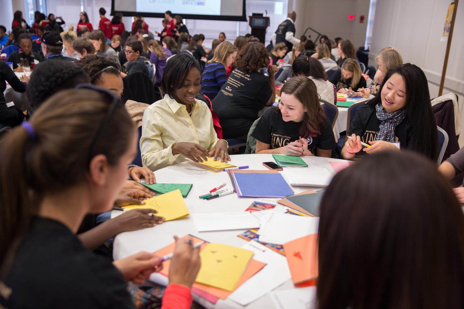 In collaboration with Jumpstart DC, volunteers assembled literacy kids for preschool-age children.