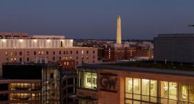 Overlooking GW Campus and Washington monument