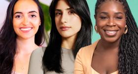 From left, Gabriella Tegen, Yara Bishara and Chinemelu Okafor