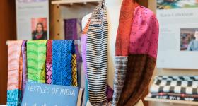 Scarves and art books at the Artisans Gallery. (William Atkins/GW Today)