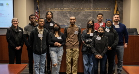 Coolidge High School juniors at GW Law Moot Court