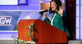 U.S. Rep. Pramila Jayapal (D-Wash.) delivered a stirring keynote at a ceremony commemorating GWI's first decade in action. 