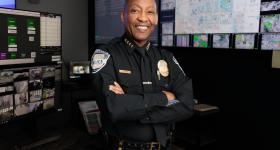 GWPD Chief James Tate in his dispatch operations room