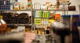 Interior of The Store, GW's student-run food pantry. 