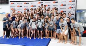 GW men's and women's swimming and divings teams A-10 champs